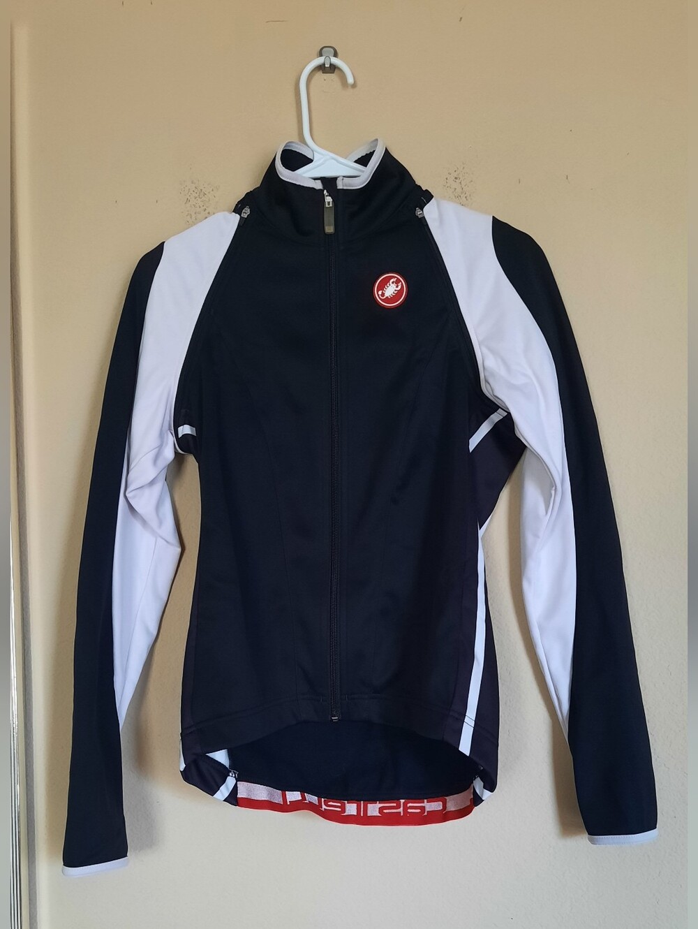 Castelli Men's Black & White Cycling Jacket